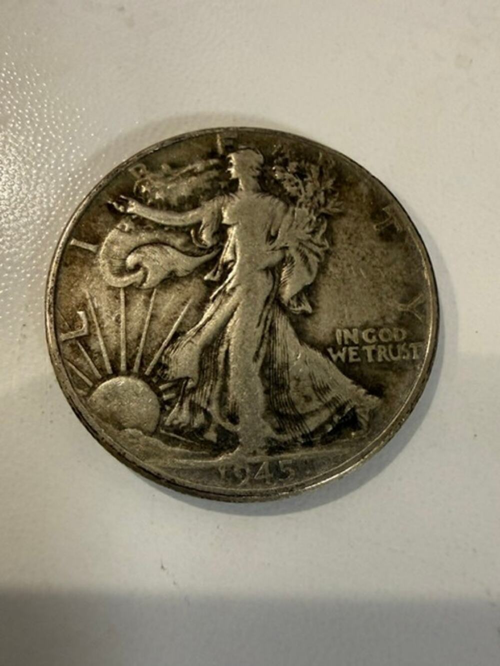 1945 Half Dollar 90% Silver Walking Liberty Coin US Mint